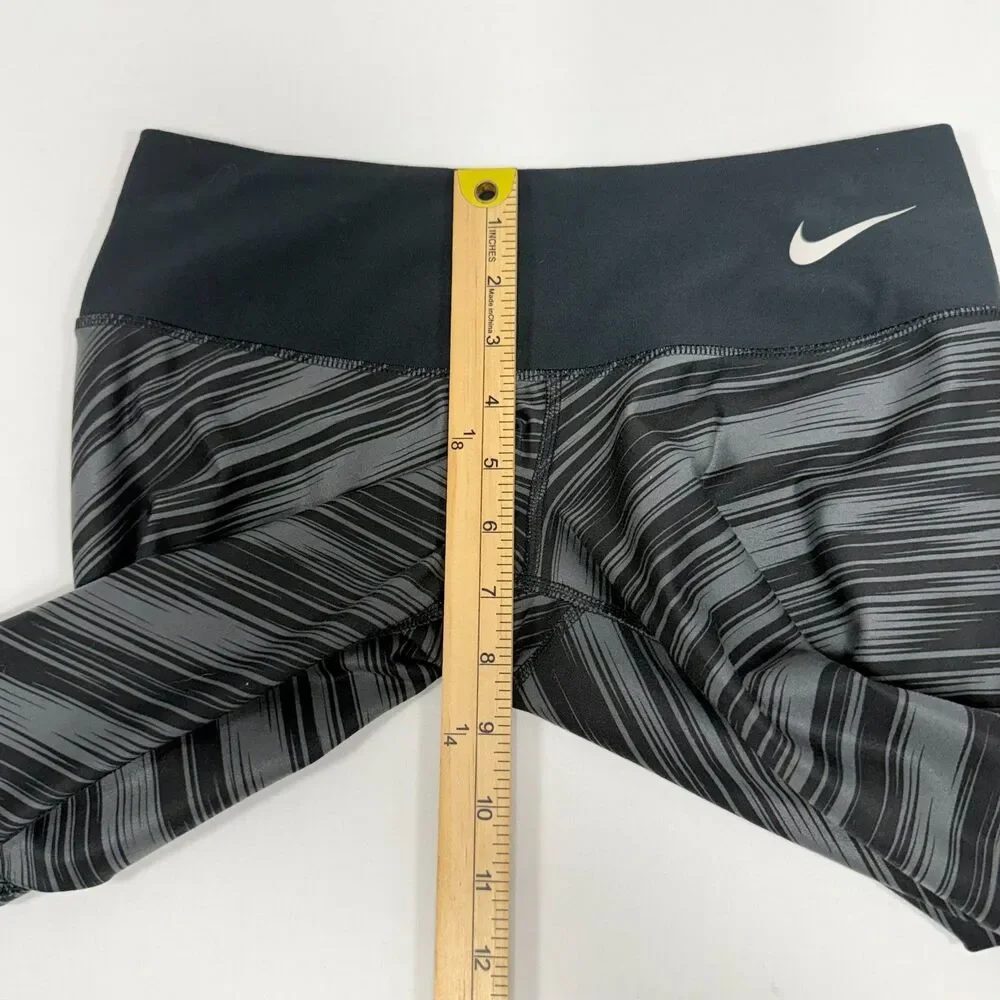 Nike NFL Eagles Dri-Fit Striped Leggings Black Grey Size S Small